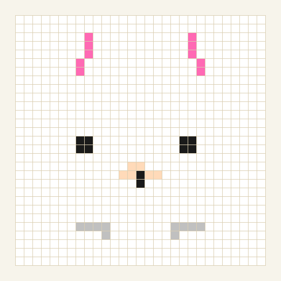 Spring Bunny bead pattern preview