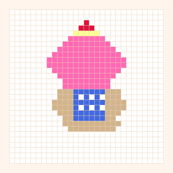 Party Cupcake bead pattern preview