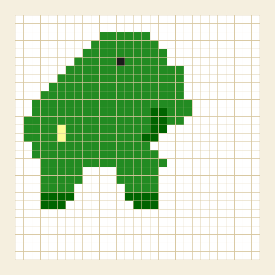 Roaming Dino bead pattern preview